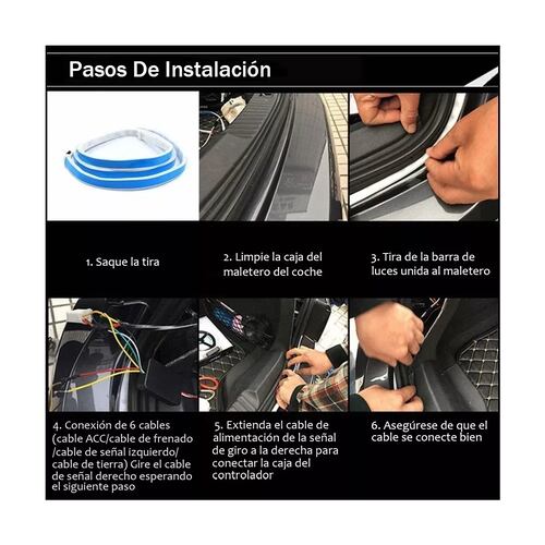Tira Led Secuencial 120cm Para Cajuela Direccionales Reversa