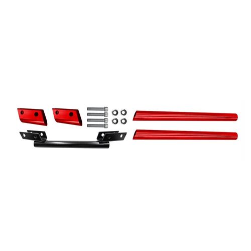 Manubrio Deportivo Moto Metalico Universal Posiciones 3 Pzs Rojo
