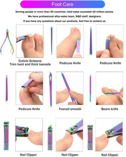 Manicura Y Pedicura Pedicure Profesional Uñas Juego 18 Pcs TORNAZOL