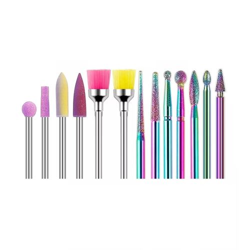Set 13 Piezas Brocas Para Uñas Accesorios De Pulidor Uñas Limpio