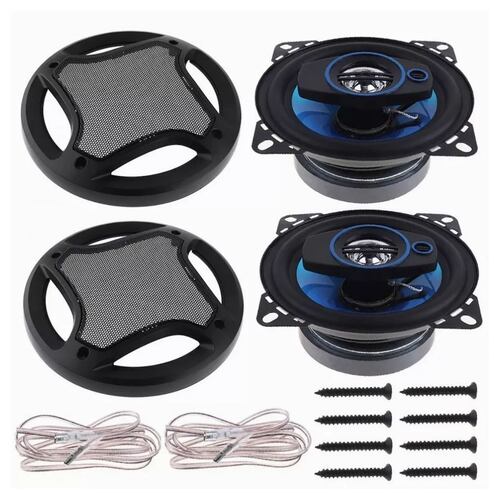 Bocinas Banda Dual Altavoces De 1 Par Mega Power Negro/Azul 