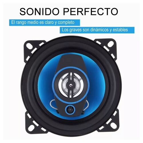 Bocinas Banda Dual Altavoces De 1 Par Mega Power Negro/Azul 