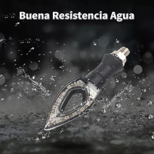 Par Luces Led Direccionales Moto Ahuecar Laterales 2pz Azul
