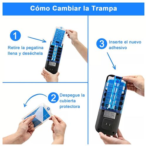 Lámpara Mata Mosquitos Eléctrico Matamoscas Insectos Killer NEGRO