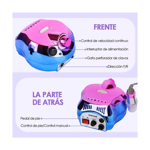 Pulidor Esmeril Uñas Profesional Manicure 35000 Rpm Metal