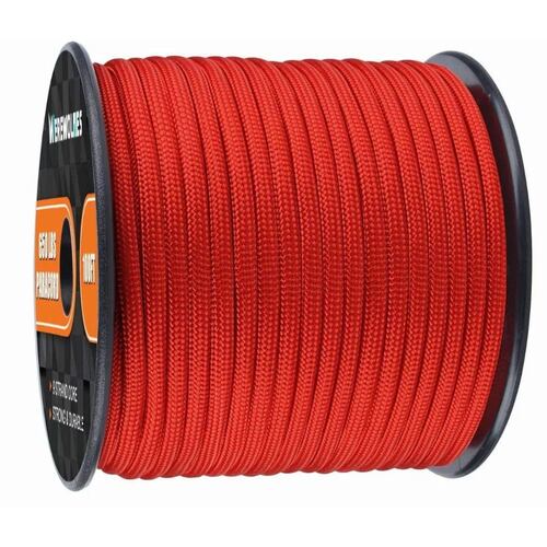 650 Paracord / Cuerda De Paracaídas - 9 Hilos 4mm 31m rojo