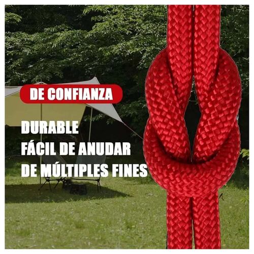650 Paracord / Cuerda De Paracaídas - 9 Hilos 4mm 31m rojo
