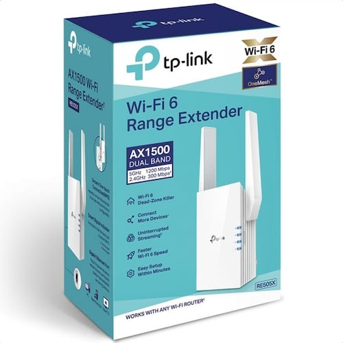 Repetidor Expansor De Señal Wi-Fi 6 Tp-Link RE505X AX1500 2.4 Y 5GHz