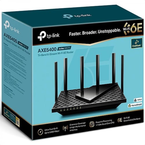 Router Inalambrico Tp-Link ARCHER AXE75 AXE5400 Wi-Fi 6E Triple Banda 2.4, 5 y 6GHz