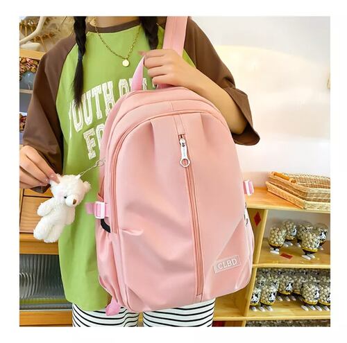 Mochila escolar ATOP Set 5 Mochilas Escolar B079 color rosa diseño liso 30L