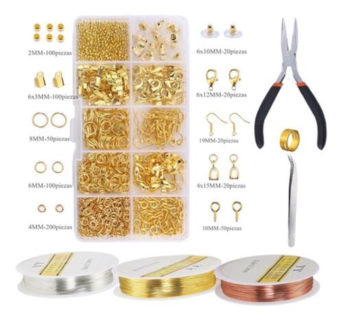 686 Piezas Bisuteria Kit Para Hacer Aretes Alambre De Cobre