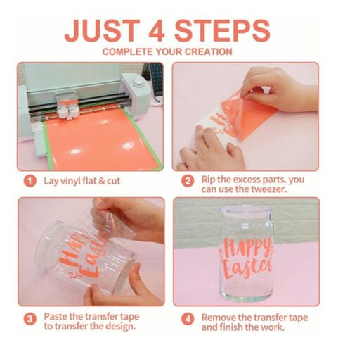Vinil Adhesivo De Corte Para Cameo Y Cricut 10 Hojas 30 x 30 cm