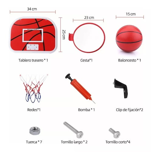 Mini Canasta De Basquetbol Tablero Baskeball Niños