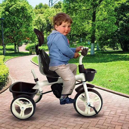 Triciclo Bicicleta Carriola Paseo Bebes 2-6 Años Asiento 360 Color Gris