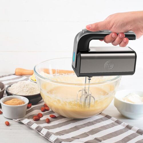 Batidora mano MasterChef MK-HM-300SS 5 vel aspas intercambiables.