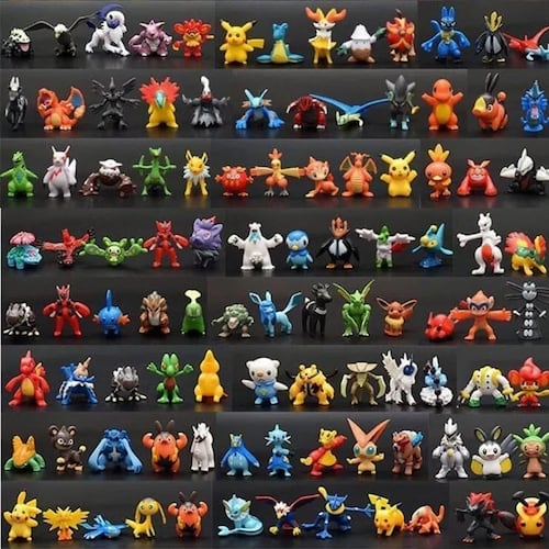 Kit Paquete Conjunto De Figuras De Acción Pequeñas De Pokémon 144 Piezas.