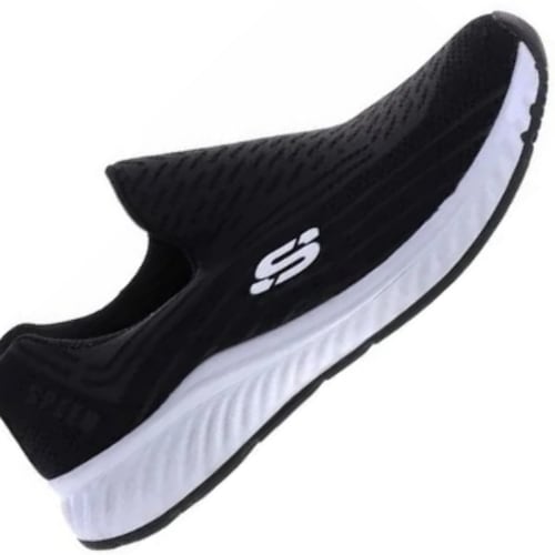 Tenis Sneakers Mujer Confort Antiderrapante Dama/COLOR negro con blancoTALLA 25.