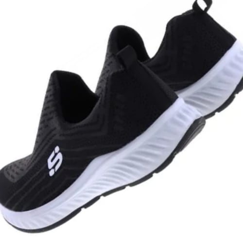 Tenis Sneakers Mujer Confort Antiderrapante Dama/COLOR negro con blancoTALLA 25.