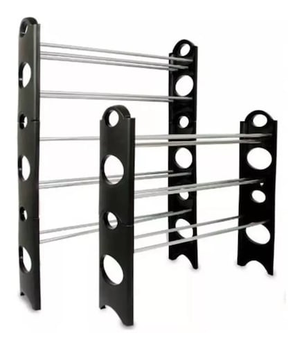 Rack Zapatera 10 Niveles 30 Pares Zapatos Organizador Mueble Color Negro.