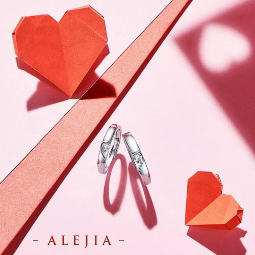 2 Anillos De Pareja Plata De Ley 925 Corazón Compromiso Boda.