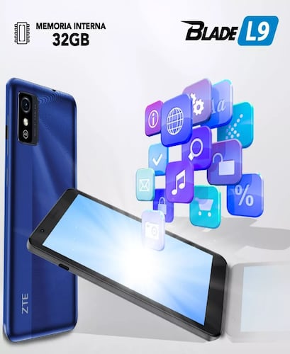 Celular Zte Blade L9 32gb + 1gb Ram Android 11 Liberado Gris.