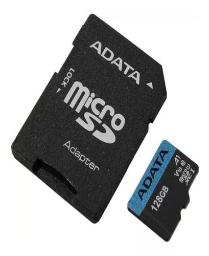 Tarjeta de memoria Adata AUSDX128GUICL10A1-RA1 Premier con adaptador SD 128GB.
