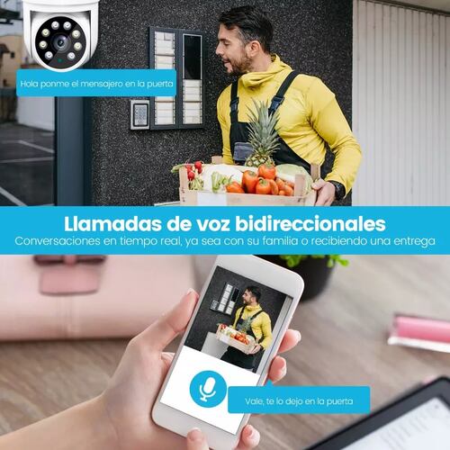 Cámara De Seguridad Exterior Wifi Vigilancia Ip Alarma 3mp.