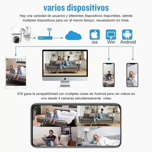 Cámara De Seguridad Exterior Wifi Vigilancia Ip Alarma 3mp.