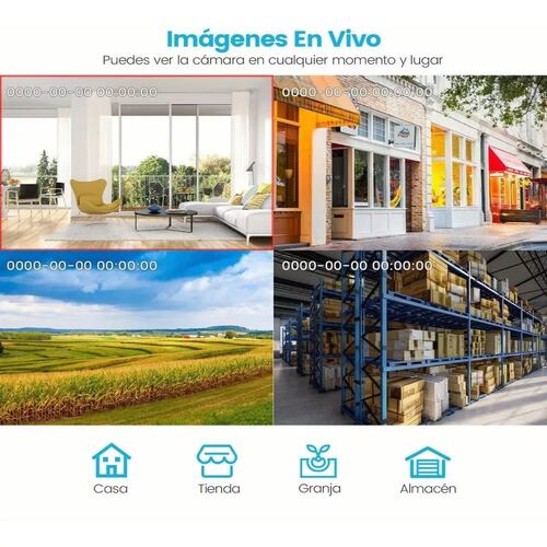 Cámara De Seguridad Exterior Wifi Vigilancia Ip Alarma 3mp.