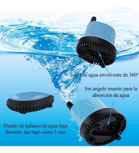 Bomba De Agua Sumergible 45w Fuente Pecera Acuario 2800l/h.