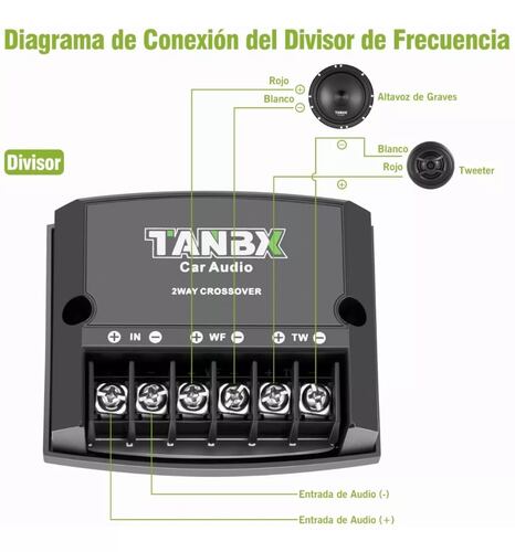 Set De Medios 6.5 Pulgada Bocinas Componente Para Auto/carro.