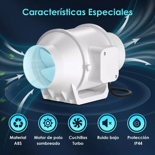 Extractor De Aire Axial 6 Pulgadas, Ventilador Extractor 75w.