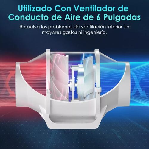 Extractor De Aire Axial 6 Pulgadas, Ventilador Extractor 75w.