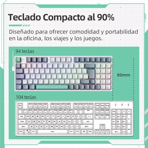 Teclado Mecánico K500 Gamer Alambrico Español Hot Swap Rgb.