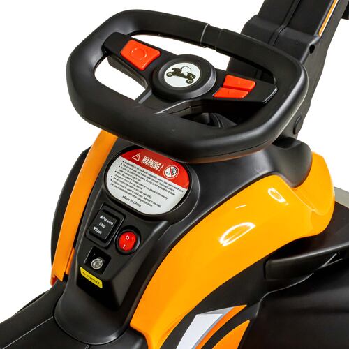 Excavadora Montable Eléctrica 6v Niño Naranja Musical Luz