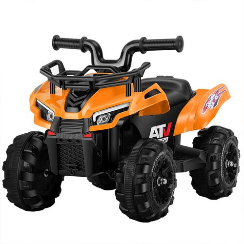 Cuatrimoto Montable Eléctrica 6v Moto Niña Música Led Naranja