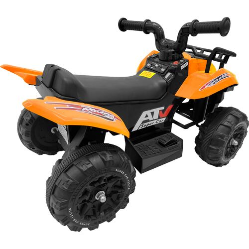 Cuatrimoto Montable Eléctrica 6v Moto Niña Música Led Naranja