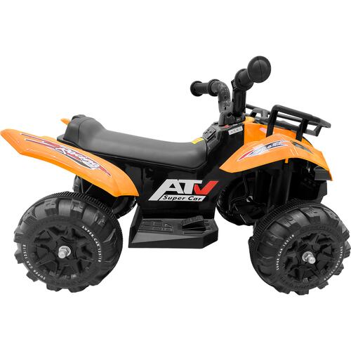 Cuatrimoto Montable Eléctrica 6v Moto Niña Música Led Naranja