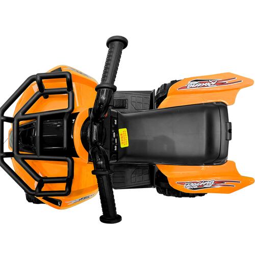 Cuatrimoto Montable Eléctrica 6v Moto Niña Música Led Naranja