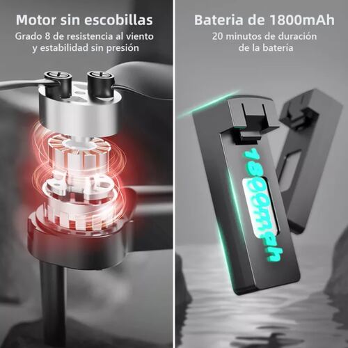 Drone Sin Escobillas Con 4k Cámara Dual 2baterías F196