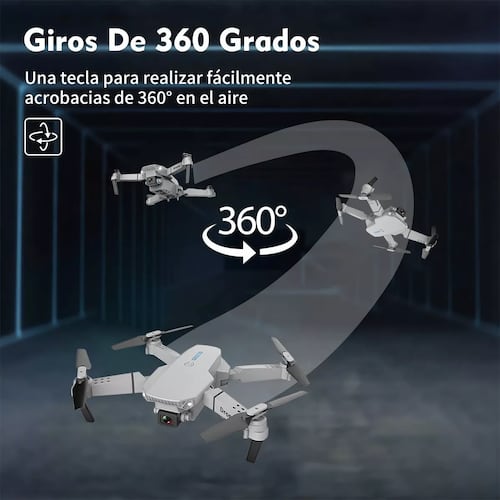 Control Remoto Drone Con Par Cámara 4k Quadcopter +2batería
