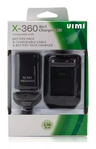 Kit Bateria Cargador Cable Carga Y Juega 4800mha Xbox 360.