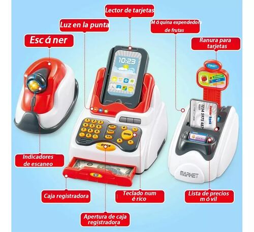 Caja Registradora Infantil Juego Para Cocinita De Juguete