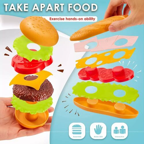 Set Hamburguesa Comida Juguetes Accesorios Cocina Alimentos