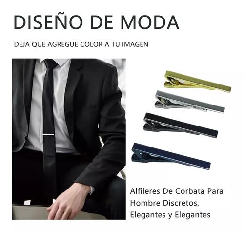 Juego Pisa Corbatas Diseño Elegante Clip Boda Trabajo 4 Pzas.