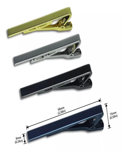 Juego Pisa Corbatas Diseño Elegante Clip Boda Trabajo 4 Pzas.