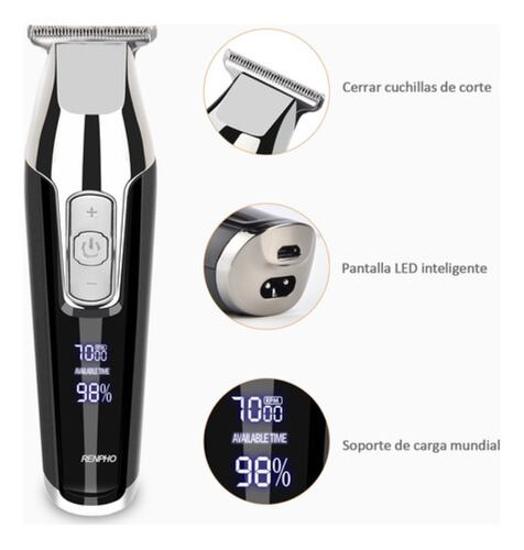 Cortadoras De Cabello Perfiladora Máquinas De Cortar Cabello, Color Negro