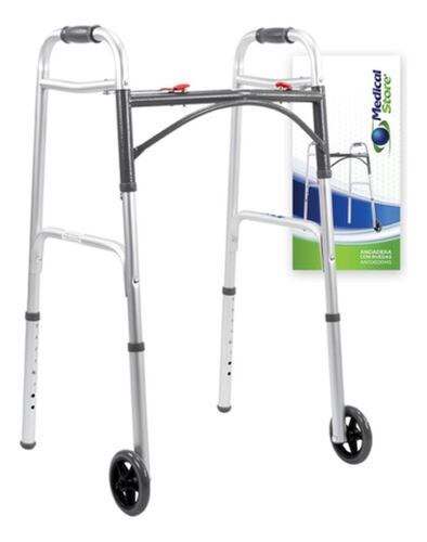 Andadera Ortopédica Aluminio Con Ruedas Plegable 