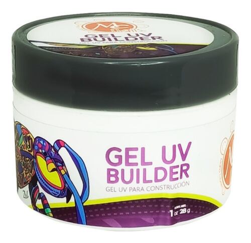Gel De Construccion 1 Oz Gel Uv Builder Uñas Mc Nails, Frasco Blanco Tapa Negro