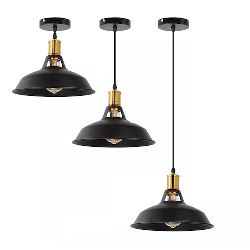 Set Lamparas De Techo Colgantes Vintage 3piezas Luz Colgante Led